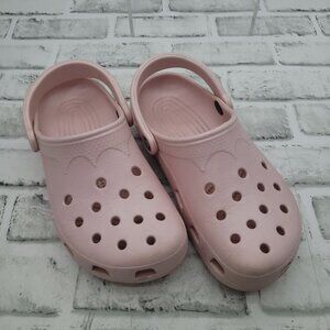 Crocs Shimmer Pink Princess Queen Crown Blush Women's Small 6-7 Clogs